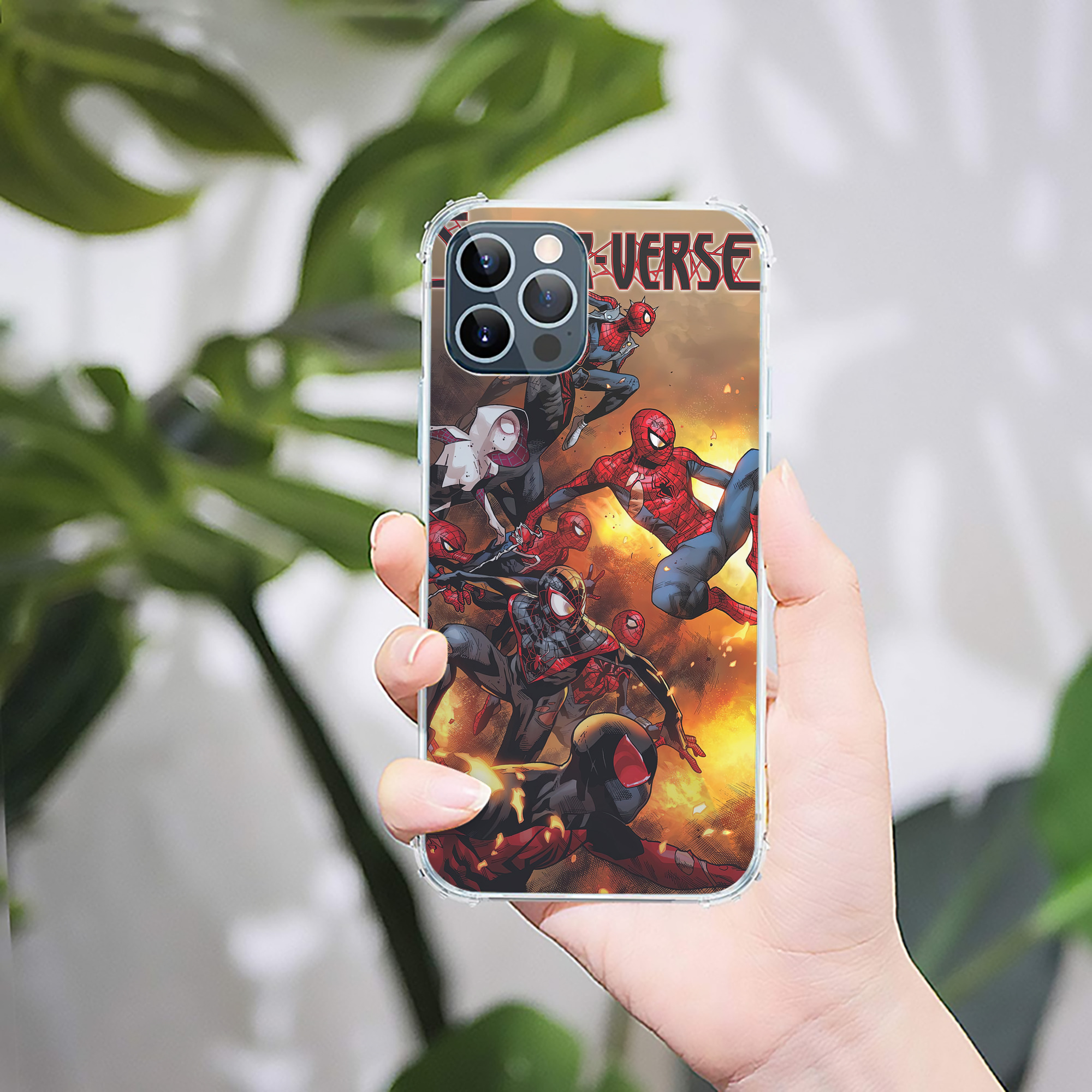 （画像用） Spider Man スパイダーマン 【iPhone 12シリーズ対応】透明スマホケース（クリアソフトケース）
